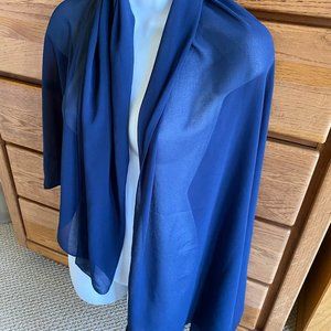 New * SHEER Large ROYAL Navy BLUE Swimsuit COVER-Up Wrap PAREO * wear many ways